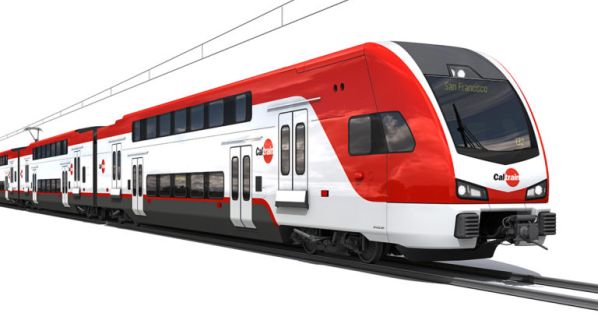 Stadler double-deck electric train Caltrain
