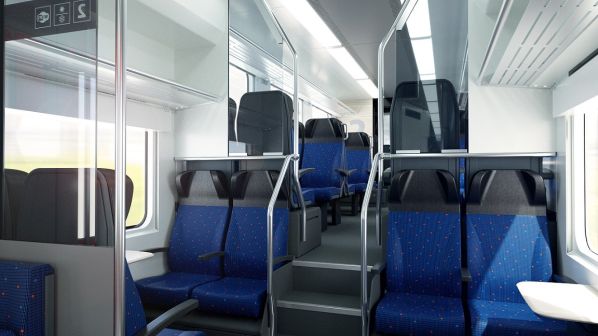 Double-deck coach interior